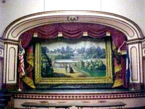 Meeting House mural and stage