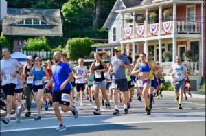 Runners in Town Road race